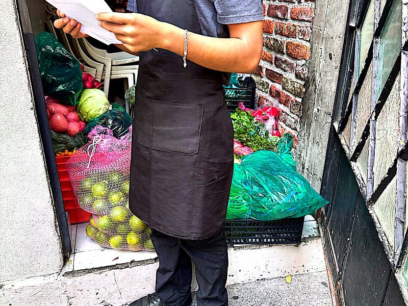 Recepción de pedido en restaurante